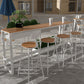 Rectangle Bar Dining Table Contemporary Bar Dining Table with Trestle Base Clearhalo 'Bar Furniture' 'Bar Tables' 'bar_tables' 'furn' 'furn_bar_tables' 'Furniture' 'furniture_bar_tables' 'Kitchen & Dining Furniture' 4790199