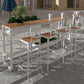 Rectangle Bar Dining Table Contemporary Bar Dining Table with Trestle Base Clearhalo 'Bar Furniture' 'Bar Tables' 'bar_tables' 'furn' 'furn_bar_tables' 'Furniture' 'furniture_bar_tables' 'Kitchen & Dining Furniture' 4790200