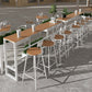 Rectangle Bar Dining Table Contemporary Bar Dining Table with Trestle Base Clearhalo 'Bar Furniture' 'Bar Tables' 'bar_tables' 'furn' 'furn_bar_tables' 'Furniture' 'furniture_bar_tables' 'Kitchen & Dining Furniture' 4790201
