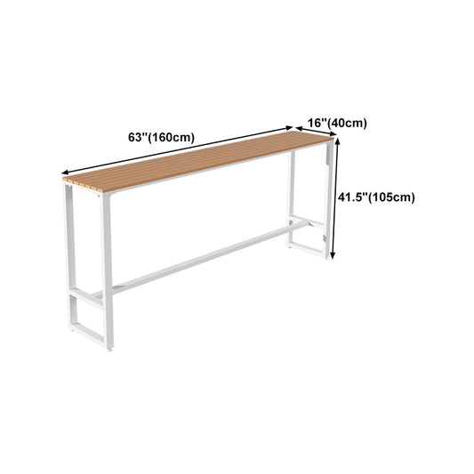 Rectangle Bar Dining Table Contemporary Bar Dining Table with Trestle Base Clearhalo 'Bar Furniture' 'Bar Tables' 'bar_tables' 'furn' 'furn_bar_tables' 'Furniture' 'furniture_bar_tables' 'Kitchen & Dining Furniture' 4790204