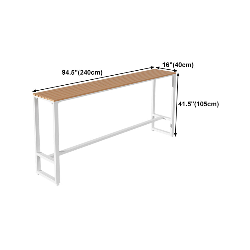 Rectangle Bar Dining Table Contemporary Bar Dining Table with Trestle Base Clearhalo 'Bar Furniture' 'Bar Tables' 'bar_tables' 'furn' 'furn_bar_tables' 'Furniture' 'furniture_bar_tables' 'Kitchen & Dining Furniture' 4790208