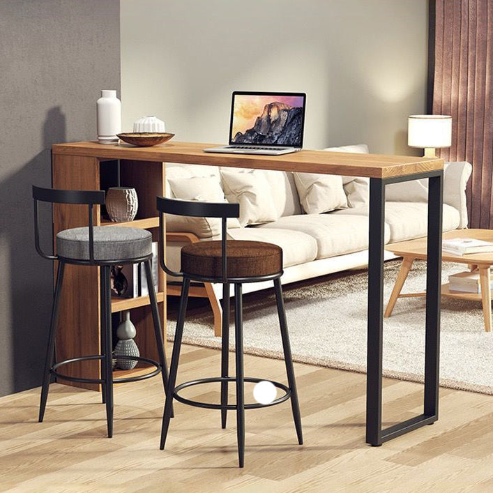 Solid Wood Bar Table Traditional Luxury Rectangle Bar Table with Sled Base Clearhalo 'Bar Furniture' 'Bar Tables' 'bar_tables' 'Furniture' 'furniture_bar_tables' 'Kitchen & Dining Furniture' 4790221