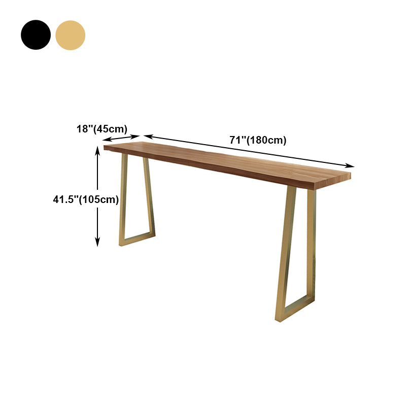 Solid Wood Bar Table Traditional Luxury Bar Table Rectangle with Sled Base Clearhalo 'Bar Furniture' 'Bar Tables' 'bar_tables' 'furn' 'furn_bar_tables' 'Furniture' 'furniture_bar_tables' 'Kitchen & Dining Furniture' 4790298