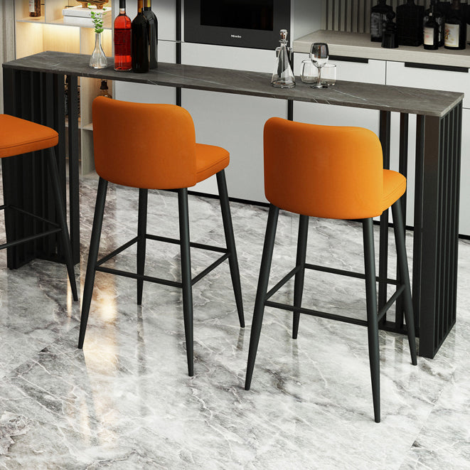 Rectangle Stone Bar Dining Table Contemporary Bar Table with Double Pedestal Base Clearhalo 'Bar Furniture' 'Bar Tables' 'bar_tables' 'Furniture' 'furniture_bar_tables' 'Kitchen & Dining Furniture' 4790306