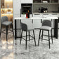 Rectangle Stone Bar Dining Table Contemporary Bar Table with Double Pedestal Base Clearhalo 'Bar Furniture' 'Bar Tables' 'bar_tables' 'Furniture' 'furniture_bar_tables' 'Kitchen & Dining Furniture' 4790307