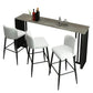 Rectangle Stone Bar Dining Table Contemporary Bar Table with Double Pedestal Base Clearhalo 'Bar Furniture' 'Bar Tables' 'bar_tables' 'Furniture' 'furniture_bar_tables' 'Kitchen & Dining Furniture' 4790312