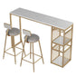 Stone Bar Table Traditional Luxury Rectangle Bar Dining Table with Sled Base Clearhalo 'Bar Furniture' 'Bar Tables' 'bar_tables' 'furn' 'furn_bar_tables' 'Furniture' 'furniture_bar_tables' 'Kitchen & Dining Furniture' 4790327
