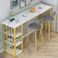 Rectangle Bar Dining Table Contemporary Bar Table with Gold Sled Base Clearhalo 'Bar Furniture' 'Bar Tables' 'bar_tables' 'furn' 'furn_bar_tables' 'Furniture' 'furniture_bar_tables' 'Kitchen & Dining Furniture' 4790356