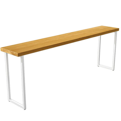 Rectangle Bar Dining Table Modern Bar Table with Sled Base in White Without Chairs Clearhalo 'Bar Furniture' 'Bar Tables' 'bar_tables' 'furn' 'furn_bar_tables' 'Furniture' 'furniture_bar_tables' 'Kitchen & Dining Furniture' 4790367