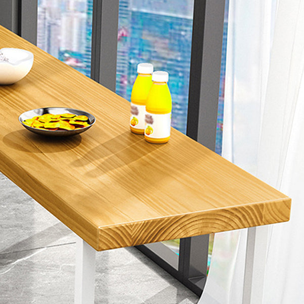 Rectangle Bar Dining Table Modern Bar Table with Sled Base in White Clearhalo 'Bar Furniture' 'Bar Tables' 'bar_tables' 'furn' 'furn_bar_tables' 'Furniture' 'furniture_bar_tables' 'Kitchen & Dining Furniture' 4790368