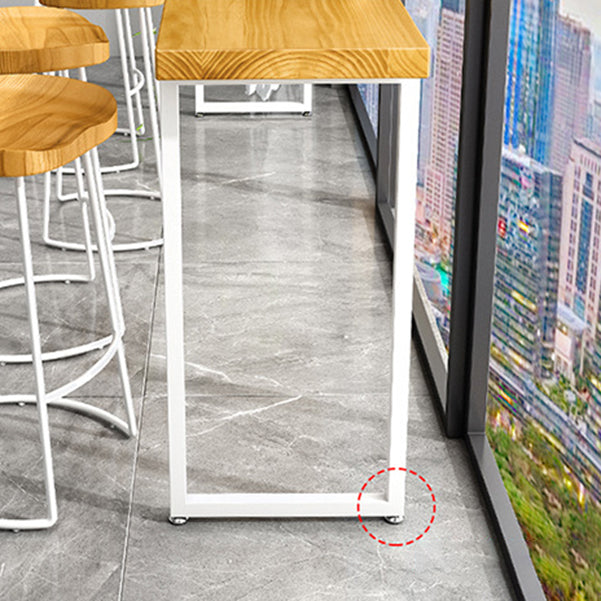 Rectangle Bar Dining Table Modern Bar Table with Sled Base in White Clearhalo 'Bar Furniture' 'Bar Tables' 'bar_tables' 'furn' 'furn_bar_tables' 'Furniture' 'furniture_bar_tables' 'Kitchen & Dining Furniture' 4790369