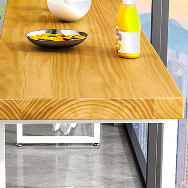 Rectangle Bar Dining Table Modern Bar Table with Sled Base in White Clearhalo 'Bar Furniture' 'Bar Tables' 'bar_tables' 'furn' 'furn_bar_tables' 'Furniture' 'furniture_bar_tables' 'Kitchen & Dining Furniture' 4790370