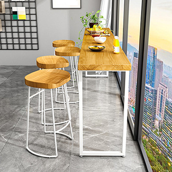 Rectangle Bar Dining Table Modern Bar Table with Sled Base in White Clearhalo 'Bar Furniture' 'Bar Tables' 'bar_tables' 'furn' 'furn_bar_tables' 'Furniture' 'furniture_bar_tables' 'Kitchen & Dining Furniture' 4790373
