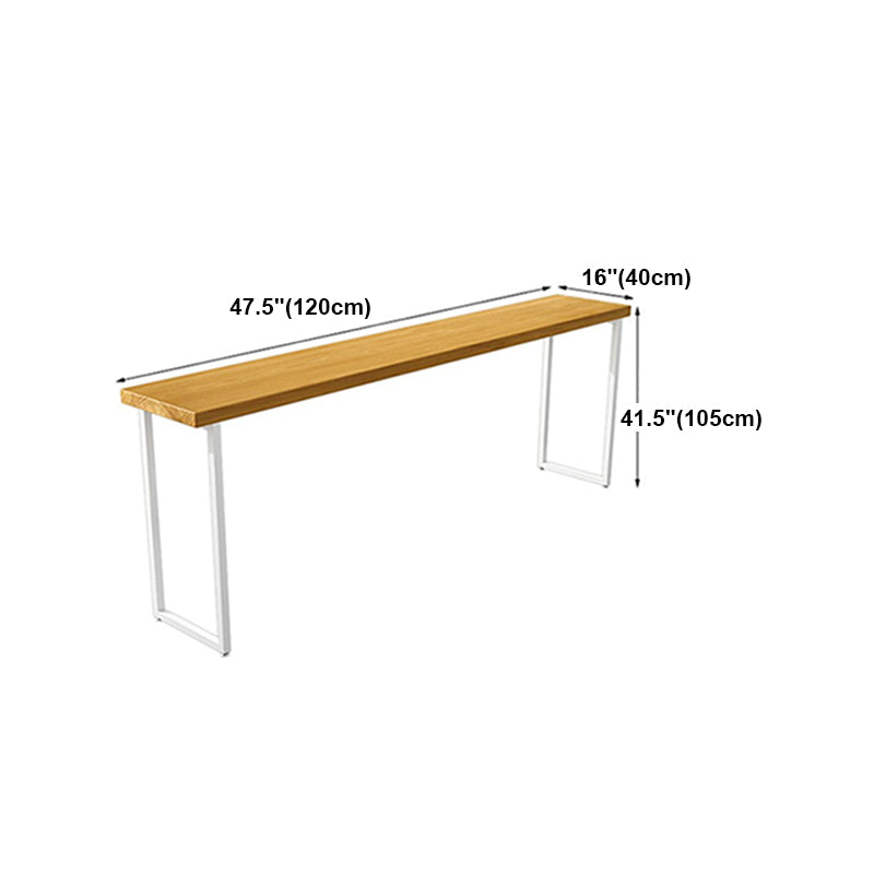Rectangle Bar Dining Table Modern Bar Table with Sled Base in White Clearhalo 'Bar Furniture' 'Bar Tables' 'bar_tables' 'furn' 'furn_bar_tables' 'Furniture' 'furniture_bar_tables' 'Kitchen & Dining Furniture' 4790375