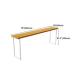 Rectangle Bar Dining Table Modern Bar Table with Sled Base in White Clearhalo 'Bar Furniture' 'Bar Tables' 'bar_tables' 'furn' 'furn_bar_tables' 'Furniture' 'furniture_bar_tables' 'Kitchen & Dining Furniture' 4790379