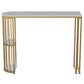White Stone Bar Table Traditional Luxury Bar Table with Sled Base Gold Without Chairs Clearhalo 'Bar Furniture' 'Bar Tables' 'bar_tables' 'furn' 'furn_bar_tables' 'Furniture' 'furniture_bar_tables' 'Kitchen & Dining Furniture' 4790389