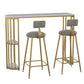White Stone Bar Table Traditional Luxury Bar Table with Sled Base Clearhalo 'Bar Furniture' 'Bar Tables' 'bar_tables' 'furn' 'furn_bar_tables' 'Furniture' 'furniture_bar_tables' 'Kitchen & Dining Furniture' 4790393