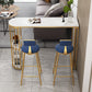 White Stone Bar Table Traditional Luxury Bar Table with Sled Base Clearhalo 'Bar Furniture' 'Bar Tables' 'bar_tables' 'furn' 'furn_bar_tables' 'Furniture' 'furniture_bar_tables' 'Kitchen & Dining Furniture' 4790394
