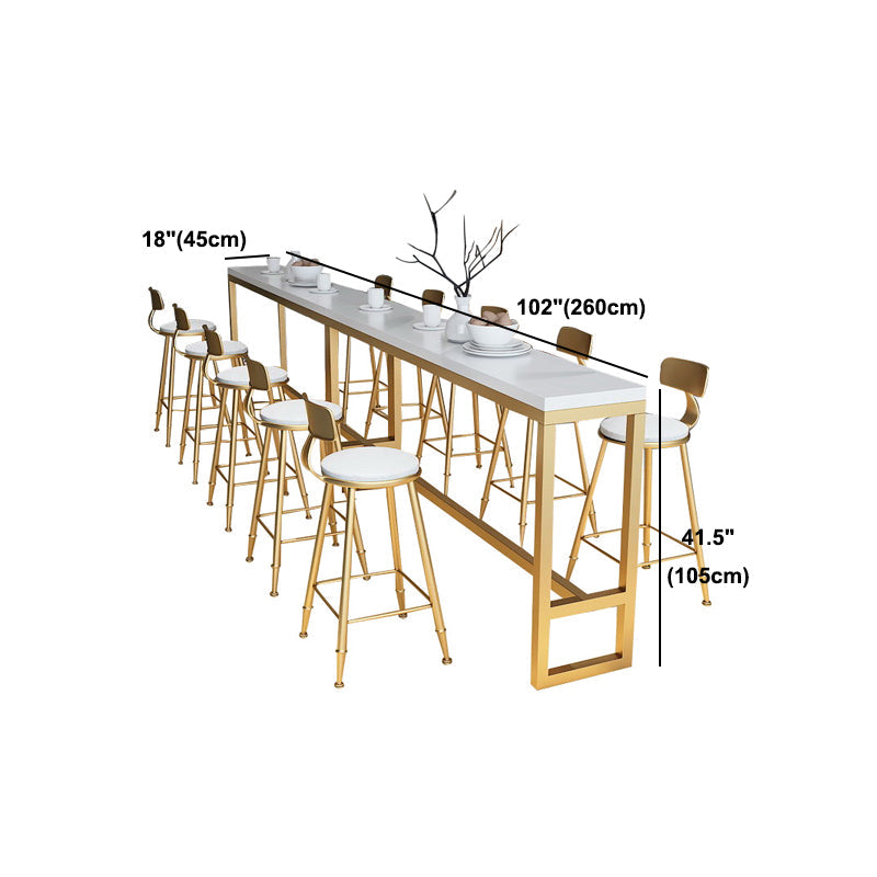 Solid Wood Bar Counter Traditional Luxury Bar Counter with Trestle Base Clearhalo 'Bar Furniture' 'Bar Tables' 'bar_tables' 'furn' 'furn_bar_tables' 'Furniture' 'furniture_bar_tables' 'Kitchen & Dining Furniture' 4790424