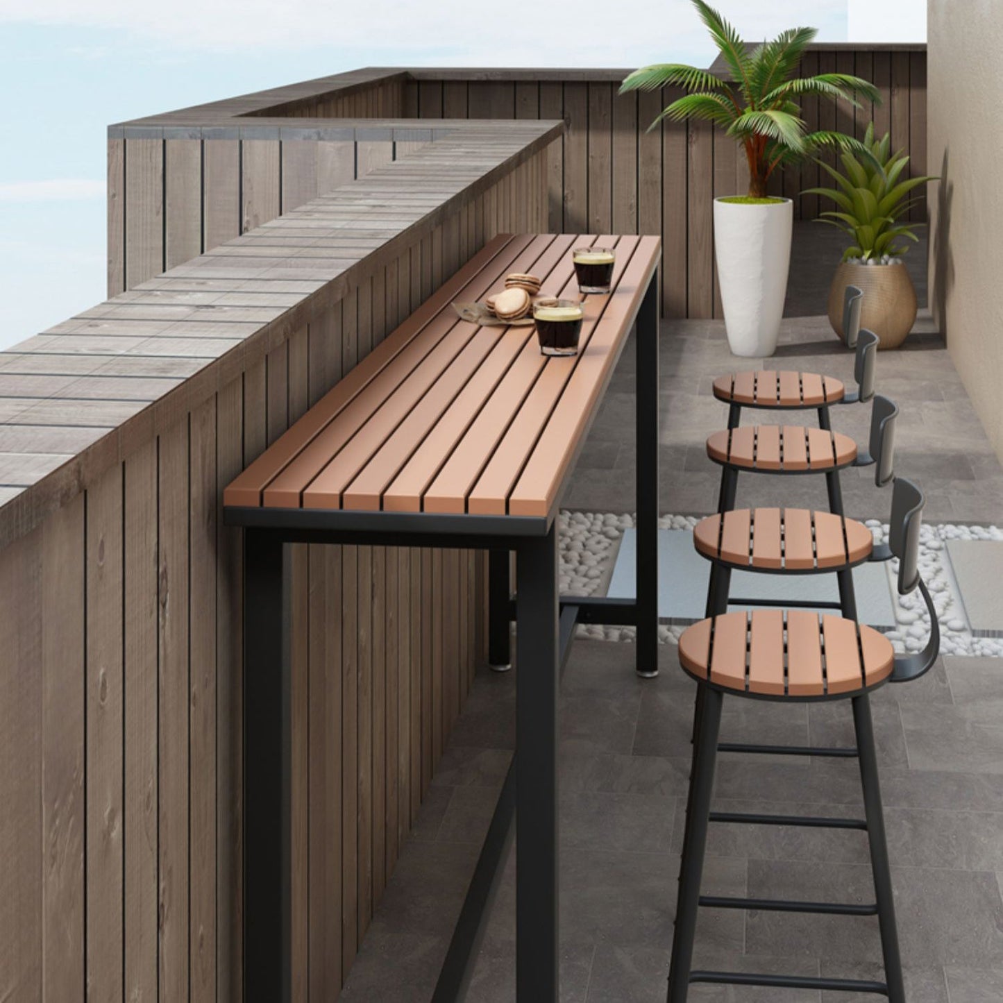 Modern Style Rectangle Bar Counter Table Wooden Dining Table for Kitchen Clearhalo 'Bar Furniture' 'Bar Tables' 'bar_tables' 'furn' 'furn_bar_tables' 'Furniture' 'furniture_bar_tables' 'Kitchen & Dining Furniture' 4790439