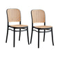 Contemporary Bar and Counter Stool Rattan Full Back Stool with 4 Legs Black 2 Piece Set Short Stool(18"H) Clearhalo 'Bar Furniture' 'Bar Stools' 'bar_stools' 'furn' 'furn_bar_stools' 'Furniture' 'furniture_bar_stools' 'Kitchen & Dining Furniture' 4790464