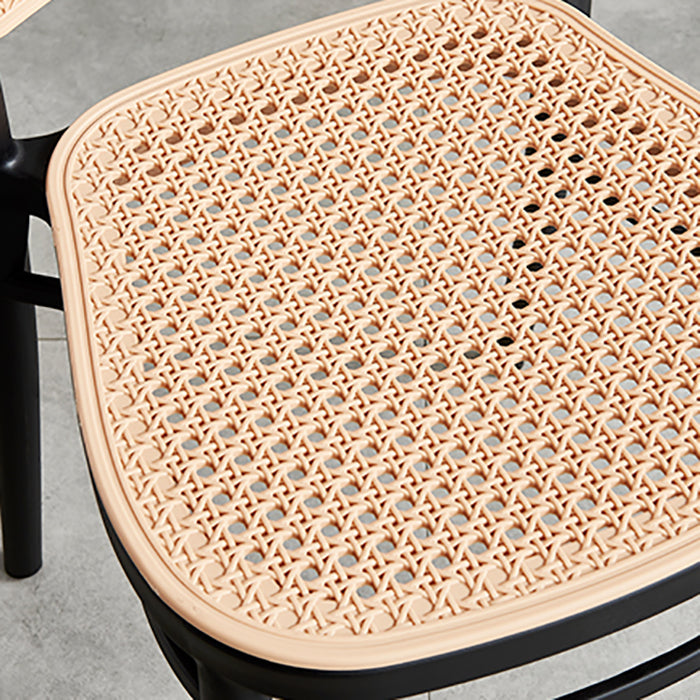 Contemporary Bar and Counter Stool Rattan Full Back Stool with 4 Legs Clearhalo 'Bar Furniture' 'Bar Stools' 'bar_stools' 'furn' 'furn_bar_stools' 'Furniture' 'furniture_bar_stools' 'Kitchen & Dining Furniture' 4790467