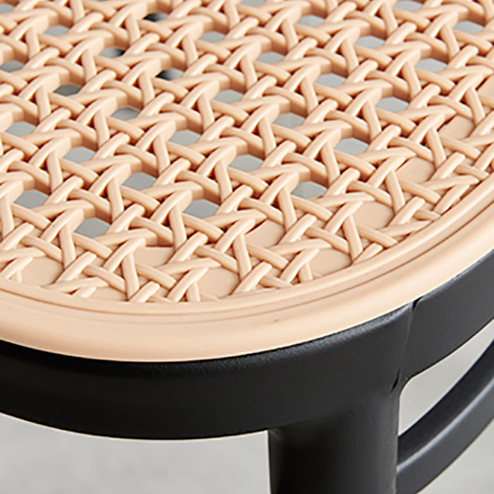Contemporary Bar and Counter Stool Rattan Full Back Stool with 4 Legs Clearhalo 'Bar Furniture' 'Bar Stools' 'bar_stools' 'furn' 'furn_bar_stools' 'Furniture' 'furniture_bar_stools' 'Kitchen & Dining Furniture' 4790469