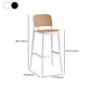 Contemporary Bar and Counter Stool Rattan Full Back Stool with 4 Legs Clearhalo 'Bar Furniture' 'Bar Stools' 'bar_stools' 'furn' 'furn_bar_stools' 'Furniture' 'furniture_bar_stools' 'Kitchen & Dining Furniture' 4790480