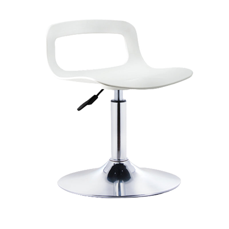 Contemporary Liftable Bar Stool Metal Bar Stool for Restaurant White 1 Piece Short Stool(22"H) Clearhalo 'Bar Furniture' 'Bar Stools' 'bar_stools' 'furn' 'furn_bar_stools' 'Furniture' 'furniture_bar_stools' 'Kitchen & Dining Furniture' 4790483