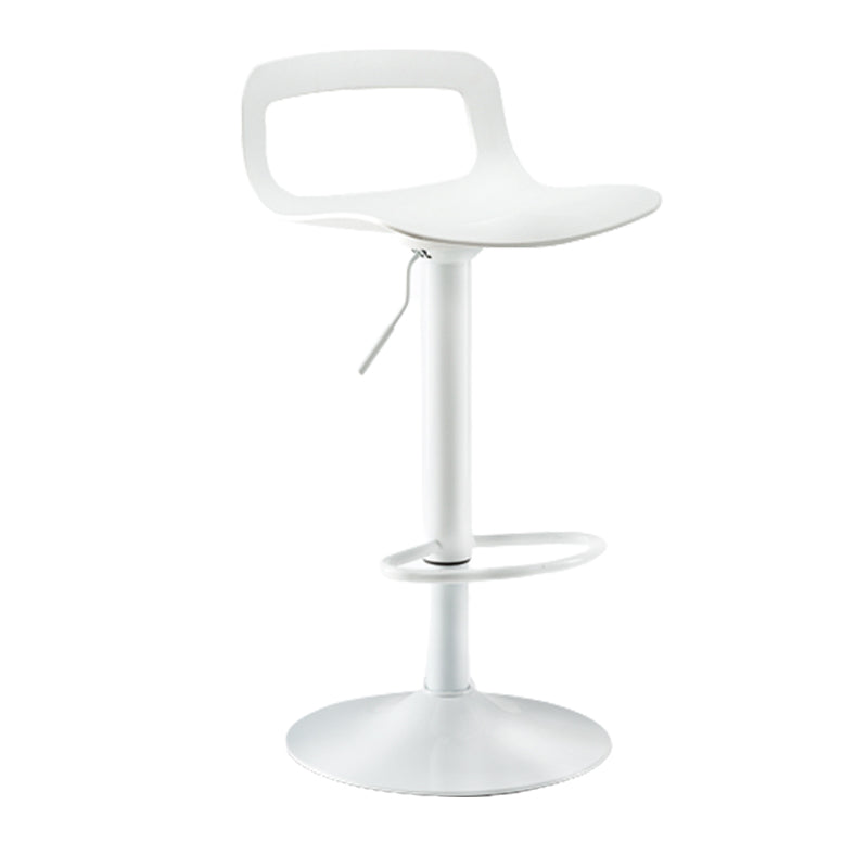 Contemporary Liftable Bar Stool Metal Bar Stool for Restaurant Textured White 1 Piece Bar Stool(30"H) Clearhalo 'Bar Furniture' 'Bar Stools' 'bar_stools' 'furn' 'furn_bar_stools' 'Furniture' 'furniture_bar_stools' 'Kitchen & Dining Furniture' 4790485