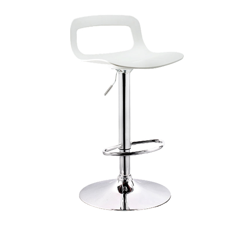 Contemporary Liftable Bar Stool Metal Bar Stool for Restaurant White 1 Piece Bar Stool(30"H) Clearhalo 'Bar Furniture' 'Bar Stools' 'bar_stools' 'furn' 'furn_bar_stools' 'Furniture' 'furniture_bar_stools' 'Kitchen & Dining Furniture' 4790487