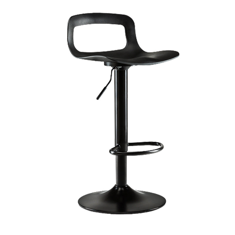 Contemporary Liftable Bar Stool Metal Bar Stool for Restaurant Matte Black 1 Piece Bar Stool(30"H) Clearhalo 'Bar Furniture' 'Bar Stools' 'bar_stools' 'furn' 'furn_bar_stools' 'Furniture' 'furniture_bar_stools' 'Kitchen & Dining Furniture' 4790491