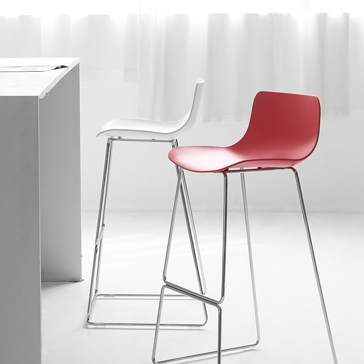 Nordic Plastic Bar Stool Bucket Counter Bar Stool with Metal Legs Clearhalo 'Bar Furniture' 'Bar Stools' 'bar_stools' 'furn' 'furn_bar_stools' 'Furniture' 'furniture_bar_stools' 'Kitchen & Dining Furniture' 4790496