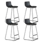 Nordic Plastic Bar Stool Bucket Counter Bar Stool with Metal Legs Black 4 Piece Set Clearhalo 'Bar Furniture' 'Bar Stools' 'bar_stools' 'furn' 'furn_bar_stools' 'Furniture' 'furniture_bar_stools' 'Kitchen & Dining Furniture' 4790512