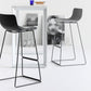 Nordic Plastic Bar Stool Bucket Counter Bar Stool with Metal Legs Clearhalo 'Bar Furniture' 'Bar Stools' 'bar_stools' 'furn' 'furn_bar_stools' 'Furniture' 'furniture_bar_stools' 'Kitchen & Dining Furniture' 4790517
