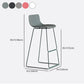 Nordic Plastic Bar Stool Bucket Counter Bar Stool with Metal Legs Clearhalo 'Bar Furniture' 'Bar Stools' 'bar_stools' 'furn' 'furn_bar_stools' 'Furniture' 'furniture_bar_stools' 'Kitchen & Dining Furniture' 4790523