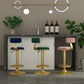 Nordic Glam Liftable Bar Stool Round Counter Bar Stool with Metal Legs Clearhalo 'Bar Furniture' 'Bar Stools' 'bar_stools' 'furn' 'furn_bar_stools' 'Furniture' 'furniture_bar_stools' 'Kitchen & Dining Furniture' 4790526