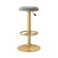 Nordic Glam Liftable Bar Stool Round Counter Bar Stool with Metal Legs Clearhalo 'Bar Furniture' 'Bar Stools' 'bar_stools' 'furn' 'furn_bar_stools' 'Furniture' 'furniture_bar_stools' 'Kitchen & Dining Furniture' 4790532
