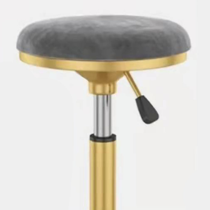 Nordic Glam Liftable Bar Stool Round Counter Bar Stool with Metal Legs Clearhalo 'Bar Furniture' 'Bar Stools' 'bar_stools' 'furn' 'furn_bar_stools' 'Furniture' 'furniture_bar_stools' 'Kitchen & Dining Furniture' 4790535
