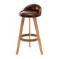 Scandinavian Upholstered Footrest Barstool Matte Finish Wood Bristol Stool Clearhalo 'Bar Furniture' 'Bar Stools' 'bar_stools' 'furn' 'furn_bar_stools' 'Furniture' 'furniture_bar_stools' 'Kitchen & Dining Furniture' 4790554