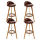Scandinavian Upholstered Footrest Barstool Matte Finish Wood Bristol Stool Coffee 4 Piece Set Clearhalo 'Bar Furniture' 'Bar Stools' 'bar_stools' 'furn' 'furn_bar_stools' 'Furniture' 'furniture_bar_stools' 'Kitchen & Dining Furniture' 4790556