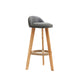 Scandinavian Upholstered Footrest Barstool Matte Finish Wood Bristol Stool Clearhalo 'Bar Furniture' 'Bar Stools' 'bar_stools' 'furn' 'furn_bar_stools' 'Furniture' 'furniture_bar_stools' 'Kitchen & Dining Furniture' 4790564