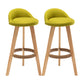 Scandinavian Upholstered Footrest Barstool Matte Finish Wood Bristol Stool Light Green 2 Piece Set Clearhalo 'Bar Furniture' 'Bar Stools' 'bar_stools' 'furn' 'furn_bar_stools' 'Furniture' 'furniture_bar_stools' 'Kitchen & Dining Furniture' 4790566