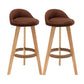 Scandinavian Upholstered Footrest Barstool Matte Finish Wood Bristol Stool Light Coffee 2 Piece Set Clearhalo 'Bar Furniture' 'Bar Stools' 'bar_stools' 'furn' 'furn_bar_stools' 'Furniture' 'furniture_bar_stools' 'Kitchen & Dining Furniture' 4790573
