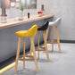 Scandinavian Upholstered Footrest Barstool Matte Finish Wood Bristol Stool Clearhalo 'Bar Furniture' 'Bar Stools' 'bar_stools' 'furn' 'furn_bar_stools' 'Furniture' 'furniture_bar_stools' 'Kitchen & Dining Furniture' 4790574