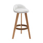 Scandinavian Upholstered Footrest Barstool Matte Finish Wood Bristol Stool White 1 Piece Clearhalo 'Bar Furniture' 'Bar Stools' 'bar_stools' 'furn' 'furn_bar_stools' 'Furniture' 'furniture_bar_stools' 'Kitchen & Dining Furniture' 4790579