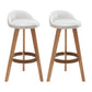 Scandinavian Upholstered Footrest Barstool Matte Finish Wood Bristol Stool White 2 Piece Set Clearhalo 'Bar Furniture' 'Bar Stools' 'bar_stools' 'furn' 'furn_bar_stools' 'Furniture' 'furniture_bar_stools' 'Kitchen & Dining Furniture' 4790580