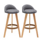Scandinavian Upholstered Footrest Barstool Matte Finish Wood Bristol Stool Grey 2 Piece Set Clearhalo 'Bar Furniture' 'Bar Stools' 'bar_stools' 'furn' 'furn_bar_stools' 'Furniture' 'furniture_bar_stools' 'Kitchen & Dining Furniture' 4790583