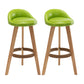 Scandinavian Upholstered Footrest Barstool Matte Finish Wood Bristol Stool Green 2 Piece Set Clearhalo 'Bar Furniture' 'Bar Stools' 'bar_stools' 'furn' 'furn_bar_stools' 'Furniture' 'furniture_bar_stools' 'Kitchen & Dining Furniture' 4790586