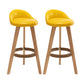 Scandinavian Upholstered Footrest Barstool Matte Finish Wood Bristol Stool Yellow 2 Piece Set Clearhalo 'Bar Furniture' 'Bar Stools' 'bar_stools' 'furn' 'furn_bar_stools' 'Furniture' 'furniture_bar_stools' 'Kitchen & Dining Furniture' 4790589
